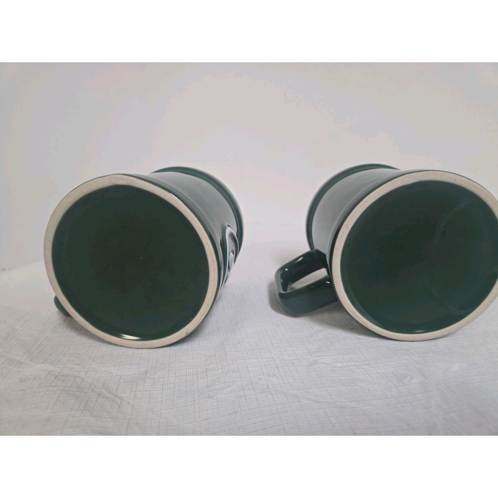New York Jets Coffee Mugs Set of 2 Green White NFL Football Team Old Logo Cup - Picture 3 of 8